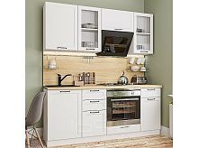 Модульный кухонный гарнитур Барселона-02 белый 2140x1900x600