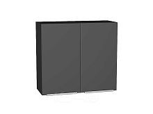 Шкаф верхний с 2-мя дверцами Фьюжн Stormy Silk/Graphite 716*800*320