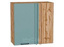 Шкаф верхний прямой угловой Флэт Grey-green In 2S/Дуб Вотан 716*700*345