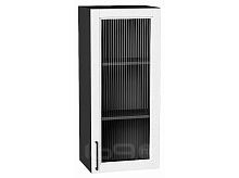 Шкаф верхний с 1-ой остекленной дверцей Сканди White Silkwood/Graphite 920*400*320