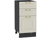 Шкаф нижний с 3-мя ящиками Ницца Агат/Graphite 816*400*478