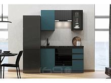 Кухонный гарнитур Техно-6 атлантик софт, графит 2140x1500x600