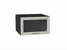 Шкаф верхний горизонтальный остекленный глубокий Сканди Cappuccino Softwood Graphite 358*600*576