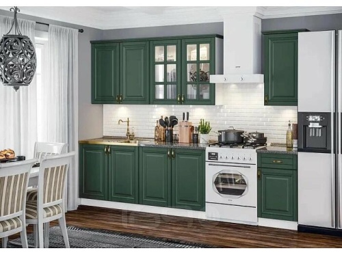 Кухонный гарнитур Престиж браш мени грин 2140x2000x600