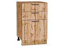 Шкаф нижний с 3-мя ящиками Флэт Wotan Oak 2S/Дуб Вотан 816*500*478