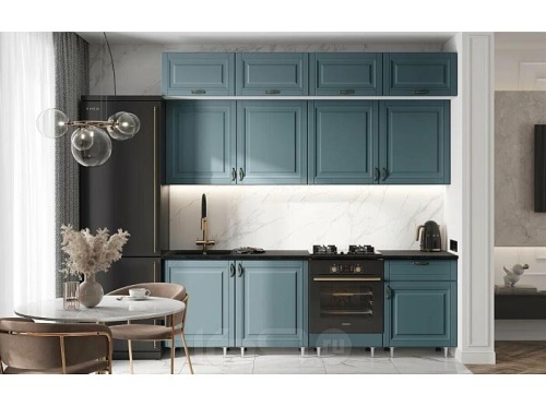 Кухонный гарнитур Престиж браш блю 2500x2400x600