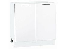 Шкаф нижний с 2-мя дверцами Валерия-М Белый глянец Белый 816*800*478