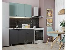 Кухонный гарнитур Деми графит, голубой 2090x1200x600