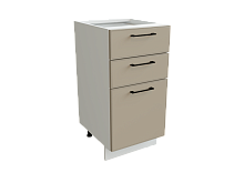 Шкаф Н403 с 3-мя ящиками Мемфис БЕЛ/АТЛ/СЕР Ф23