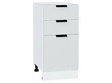 Шкаф нижний с 3-мя ящиками Евро Белый / Белый 816*400*478