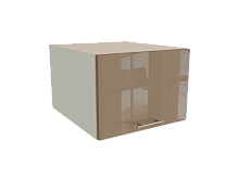 Шкаф ВГ510 верхний горизонтальный Валерия-М БЕЛ/КАПУЧИНО Ф83