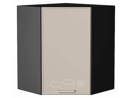Шкаф верхний угловой Квадро Кашемир/Graphite 716*600*600