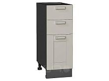 Шкаф нижний с 3-мя ящиками Лофт Grey Silk/Graphite 816*300*480