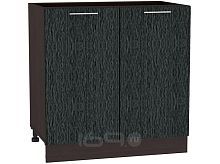Шкаф нижний с 2-мя дверцами Валерия-М Н 800 Черный металлик дождь Graphite