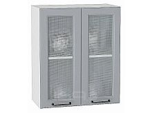 Шкаф верхний с 2-мя остекленными дверцами Ницца Magnum/Белый 716*600*318