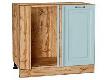 Шкаф нижний угловой Ницца Голубой/Дуб Вотан 816*890*478