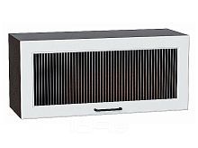 Шкаф верхний горизонтальный остекленный Барселона Белый Graphite 358*800*324