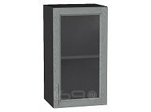 Шкаф верхний с 1-ой остекленной дверцей Сканди Grey Softwood Graphite 716*400*320