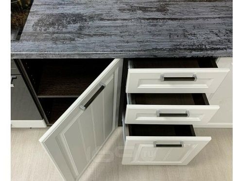 Модульный кухонный гарнитур Прага-01 белое дерево 2140x2600x600 фото 2