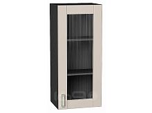 Шкаф верхний с 1-ой остекленной дверцей Лофт Cream Silk/Graphite 920*400*320