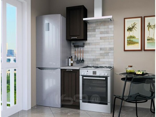 Модульный кухонный гарнитур Прага-22 венге премиум 2132x400x600