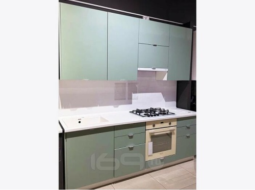 Модульный кухонный гарнитур Фьюжн silky mint 2330x2200x600