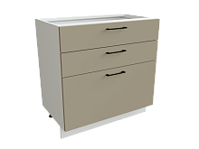 Шкаф Н803 с 3-мя ящиками Эстетик БЕЛ/Порт-Ройал Ф53