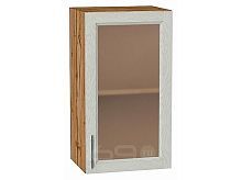 Шкаф верхний с 1-ой остекленной дверцей Сканди Cappuccino Softwood Дуб Вотан 716*400*320