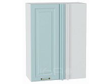 Шкаф верхний прямой угловой Ницца Голубой/Белый 920*690*345