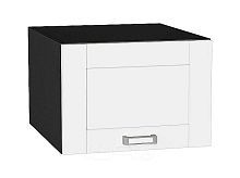 Шкаф верхний горизонтальный глубокий Лофт White Silk/Graphite 358*500*576