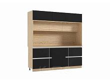 Кухонный гарнитур Карина пластер блэк 2268x2200x600