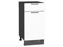Шкаф нижний с 1-ой дверцей и ящиком Флэт White In 2S/Graphite 816*400*478