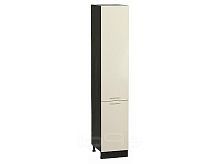 Шкаф пенал с 2-мя дверцами Валерия-М ШП 400 (для верхних шкафов высотой 720) Бежевый металлик-Венге