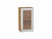 Шкаф верхний с 1-ой остекленной дверцей Шале White Dreamline Дуб Вотан 716*400*320