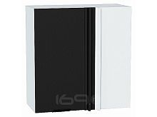 Шкаф верхний прямой угловой Евро Антрацит / Белый 716*690*345