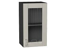 Шкаф верхний с 1-ой остекленной дверцей Лофт Grey Silk/Graphite 716*400*320