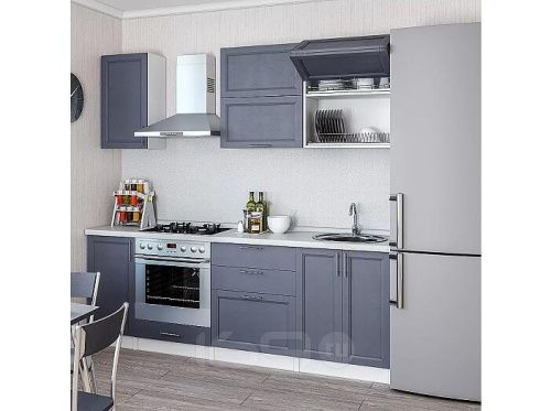 Модульный кухонный гарнитур Сканди-01 Graphite Softwood/Белый | 220 см