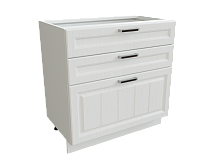 Шкаф Н803 с 3-мя ящиками Прага БЕЛ/БЕЛ/ДЕР Ф53