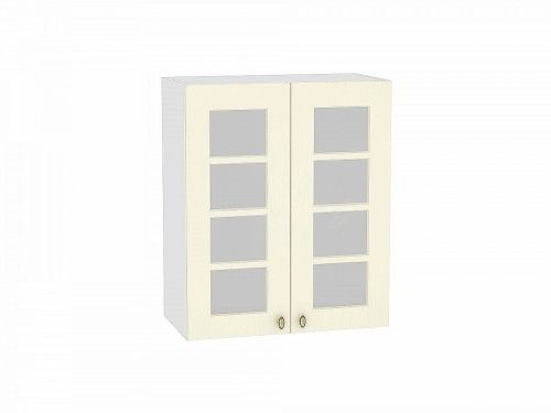 Шкаф верхний с 2-мя остекленными дверцами Прованс Ваниль