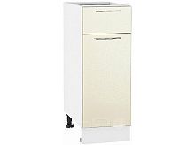 Шкаф нижний с 1-ой дверцей и ящиком Валерия-М Н 300 Бежевый металлик-Белый