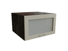 Шкаф ВГ610 верхний горизонтальный со стеклом Валерия-М ДБК/АЛЬБИОН/СОФТ Ф86