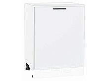 Шкаф нижний с 1-ой дверцей Фрейм White Silk/Белый 816*600*484