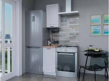 Модульный кухонный гарнитур Прага-22 белое дерево 2132x400x600