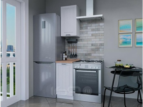 Модульный кухонный гарнитур Прага-22 белое дерево 2132x400x600