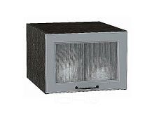 Шкаф верхний горизонтальный остекленный глубокий Ницца Magnum/Graphite 358*500*574