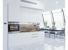 Модульный кухонный гарнитур Фьюжн-03 silky white 2340x2600x600