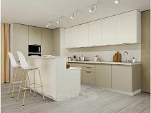 Модульный кухонный гарнитур Фьюжн silky grey, silky white 2330x4400/2400x600