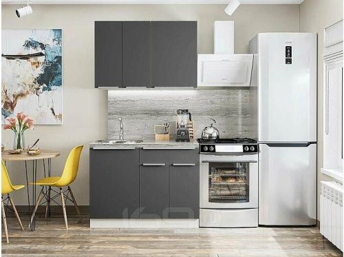 Модульный кухонный гарнитур Фьюжн-05 stormy silk 2140x1100x600
