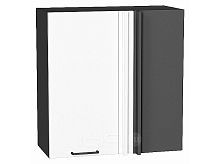 Шкаф верхний прямой угловой Флэт White In 2S/Graphite 716*690*345