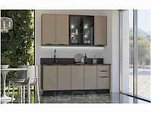 Кухонный гарнитур Николь холст латте 2140x2000x600